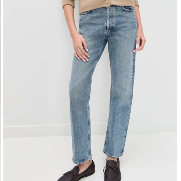 Agolde Denim - Agolde Light Wash Straight Leg Jeans - 27